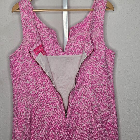 Lilly Pulitzer Target Pink See Ya Later Sleeveless Cotton Shift‎ Mini Dress 16 - Picture 5 of 8